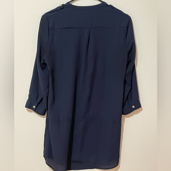 The Limited Navy Blue Button-Up Tunic Dress Womens S - Picture 5 of 8